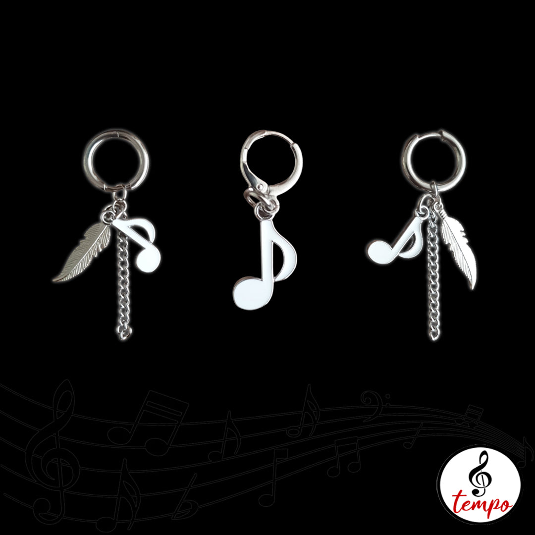 10 - Earrings with musical items